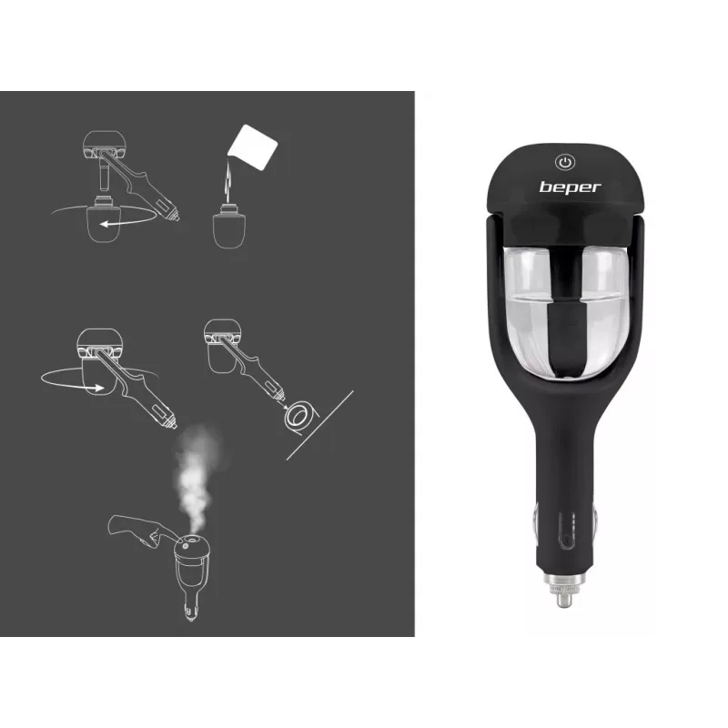 Automobilinis difuzorius ir drėkintuvas Beper P205DIF100 – 12 V aromatų difuzorius, 25 ml