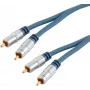 Garso kabelis S/CONN SP40105 5m 2xRCA mėlynas