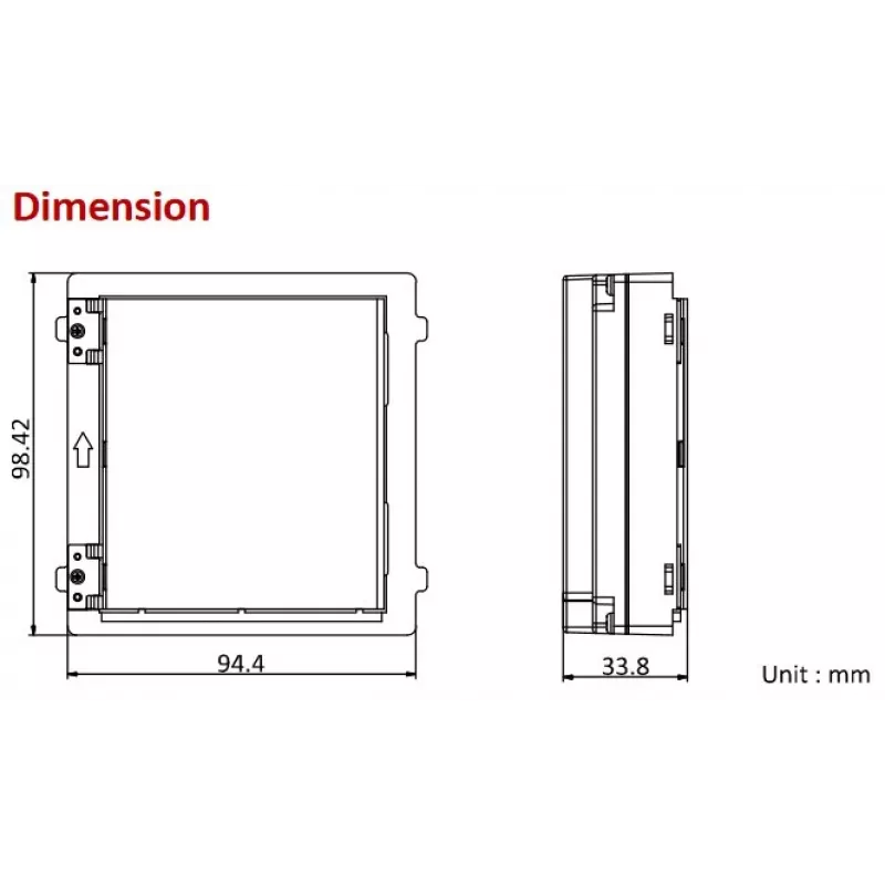 Priedas Hikvision DS-KD-INFO – kompaktiškas ekranas domofono sistemoms