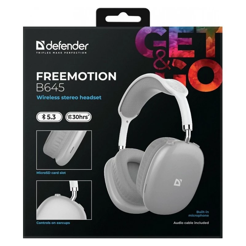 Belaidės ausinės ant galvos DEFENDER EEMOTION B645