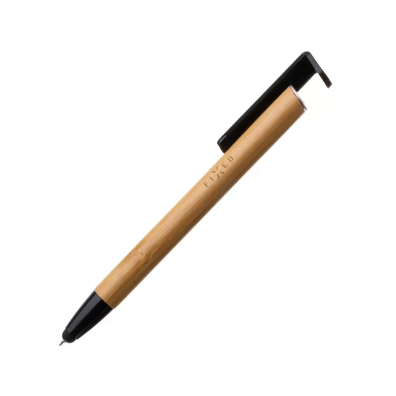 Rašiklis su stiletusu ir stovu FIXED FIXPEN-BA Bamboo — 3 viename: rašiklis, liečiamojo ekrano stiletusas ir staliukas