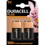 Baterijos Duracell Plus 9V (MN1604) — 2 vnt. pakuotė