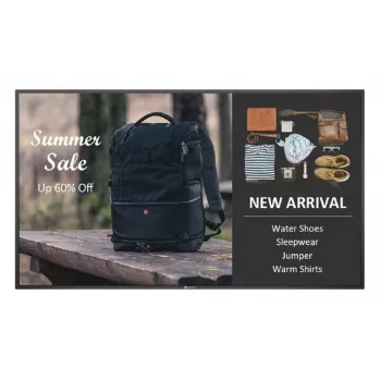 AG Neovo QM-6502 Skaitmeninės reklamos plokščiasis ekranas 163,8 cm (64,5 colio) LCD 400 cd/m² 4K Ultra HD Juoda