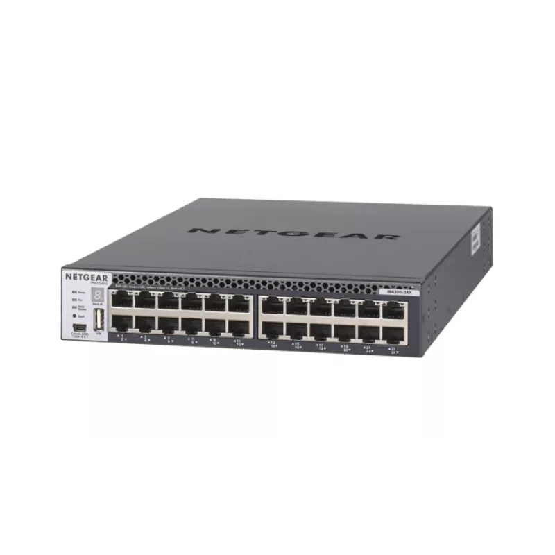 NETGEAR M4300-24X valdomas L3 10G Ethernet (100/1000/10000) 1U juodas