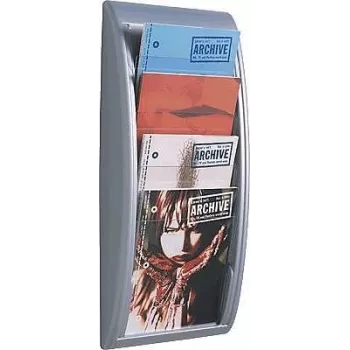 Sieninis žurnalų stovas PaperFlow K540615 Sidabrinis