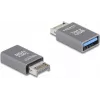 DeLOCK 67230 lyties keitiklis USB Type-E į USB Type-A pilkas