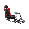 Lenktyninė kokpito kėdė huzaro Speed 6.0 su reguliuojama sėdyne, plieniniu rėmu, 30°–90° kampu, atlaiko iki 120 kg, raudona, 1080×1360×560 mm