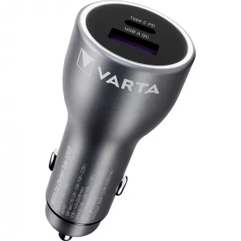 Automobilinis įkroviklis Varta 57933101111, 45W, 1× USB-A, 1× USB-C