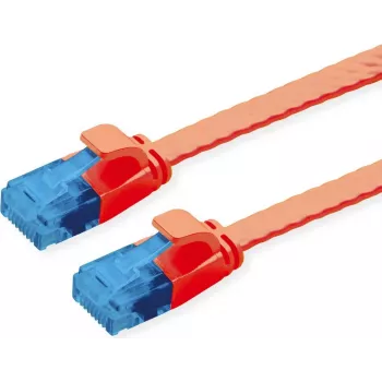 VALUE Patch Cable Cat.6A (Class EA) UTP, ypač plokščias, raudonas, 1 m (21.99.2021)