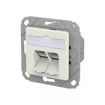 METZ CONNECT Jungiamasis lizdas E-DAT C6A LSA++ 2 prievadai UPk baltas