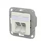 METZ CONNECT Jungiamasis lizdas E-DAT C6A LSA++ 2 prievadai UPk baltas
