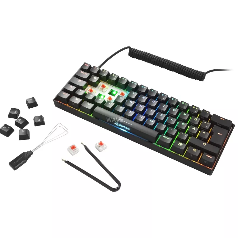 Žaidimų klaviatūra SKILLER SGK50 S4, juoda, PT išdėstymas, Kailh Red