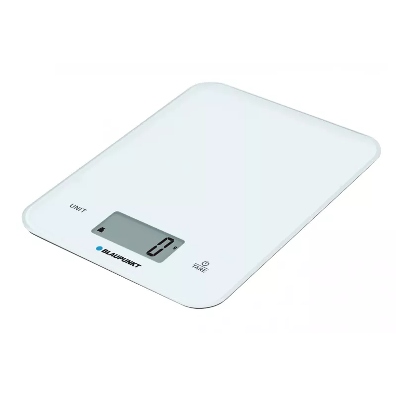 Virtuvinės svarstyklės BLAUPUNKT FKS401 baltos, max 10 kg, 1 g tikslumas, liečiamas valdymas