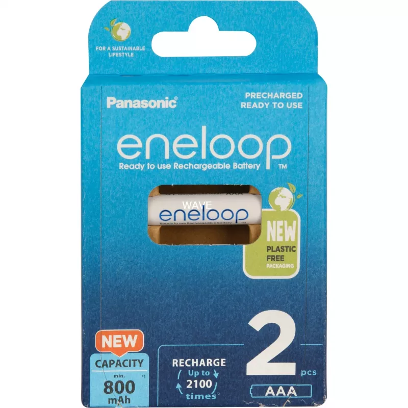 Įkraunamos baterijos PANASONIC ENELOOP AAA 800 mAh 2 vnt. (BK-4MCDE/2CP)
