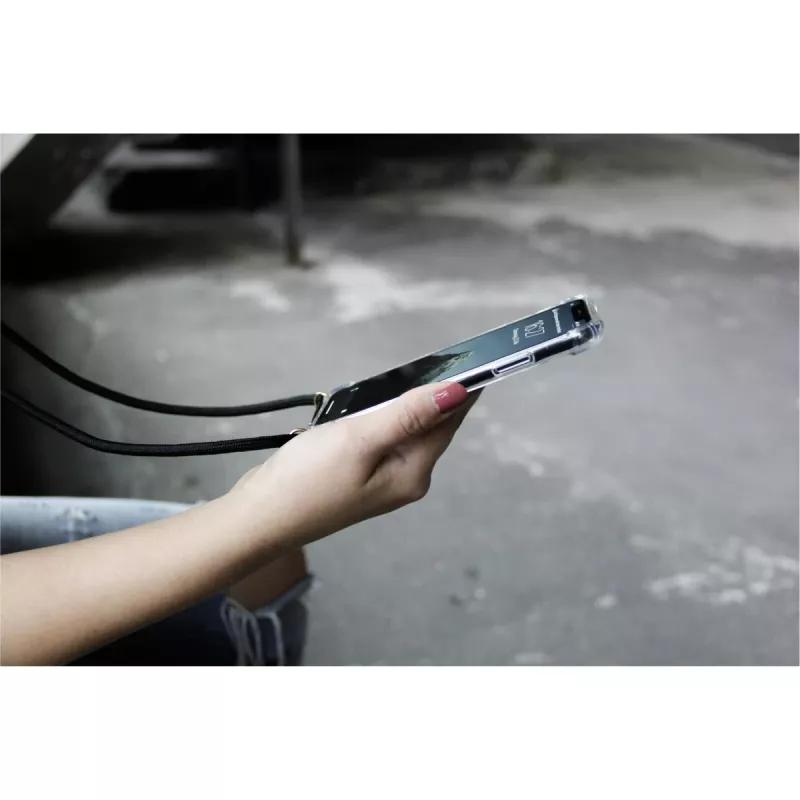 Lookabe kaklo pakabos telefono dėklas iPhone XR, auksinis/juodas