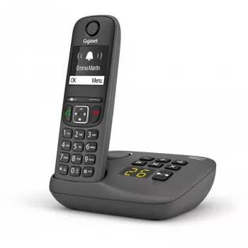 Analoginis/DECT belaidis telefonas Gigaset AE690A su skambučio ID, antracito spalvos