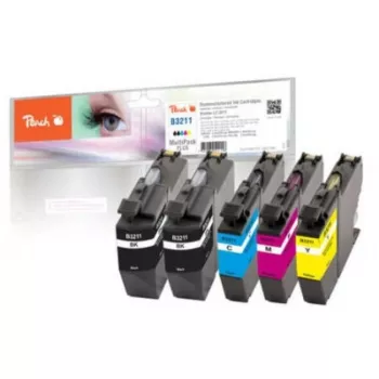 Peach PI500-274 rašalo kasetė 5 vnt. Suderinama Juoda, Žydra, Violetinė, Geltona