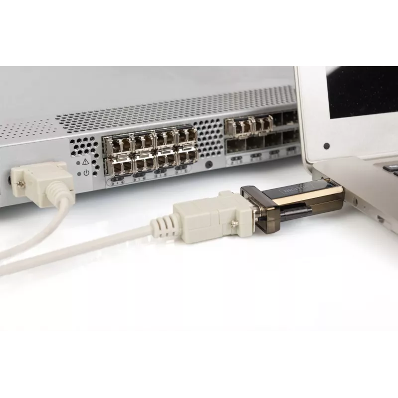 DIGITUS USB 2.0 į RS232 keitiklis su FTDI FT232RL mikroschema ir USB A laidu 80 cm
