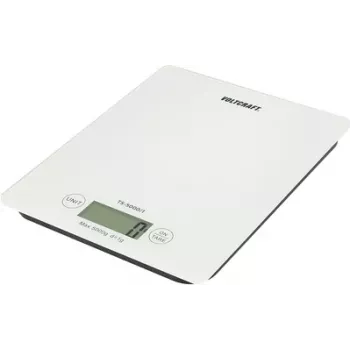 Voltcraft laiškinės svarstyklės TS-5000/1, svėrimo riba 5 kg, tikslumas 1 g, maitinamos baterijomis, baltos (TS-5000/1)
