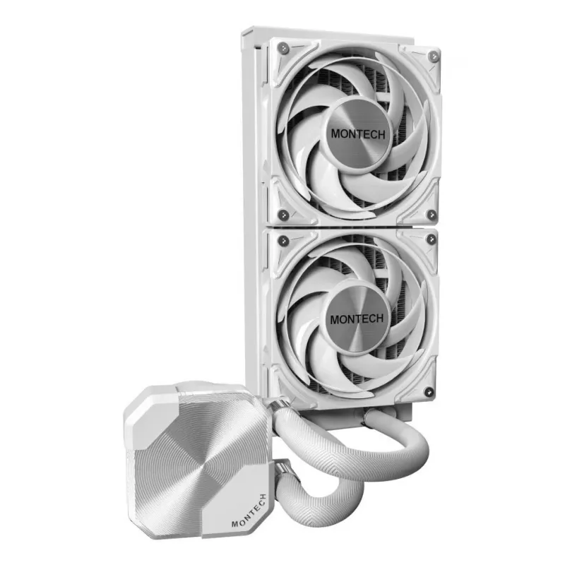 Montech HyperFlow Silent 240 procesoriaus skysčinis aušintuvas 240 mm baltas