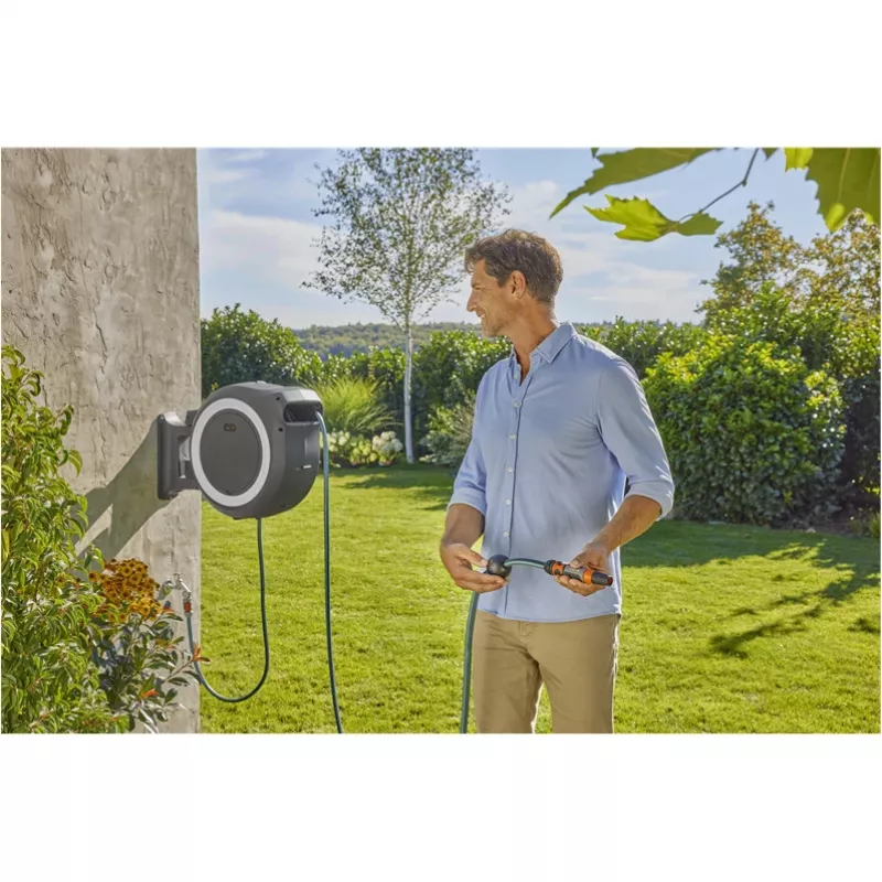 Gardena PowerRoll XL 18V belaidė sieninė žarnos dėžė, 35 m, be akumuliatoriaus