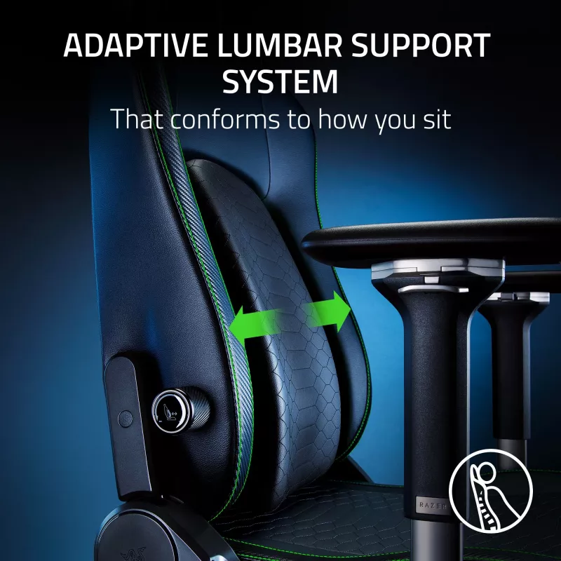 Žaidimų kėdė Razer Iskur V2 su paminkštinta sėdyne, juoda