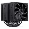 Aušintuvas CPU Jonsbo CA90 Dual-Tower su 1×130 mm ir 1×120 mm PWM ARGB ventiliatoriais, juodas
