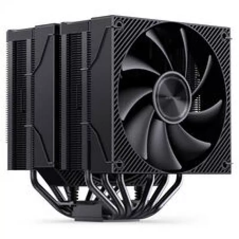Aušintuvas CPU Jonsbo CA90 Dual-Tower su 1×130 mm ir 1×120 mm PWM ARGB ventiliatoriais, juodas
