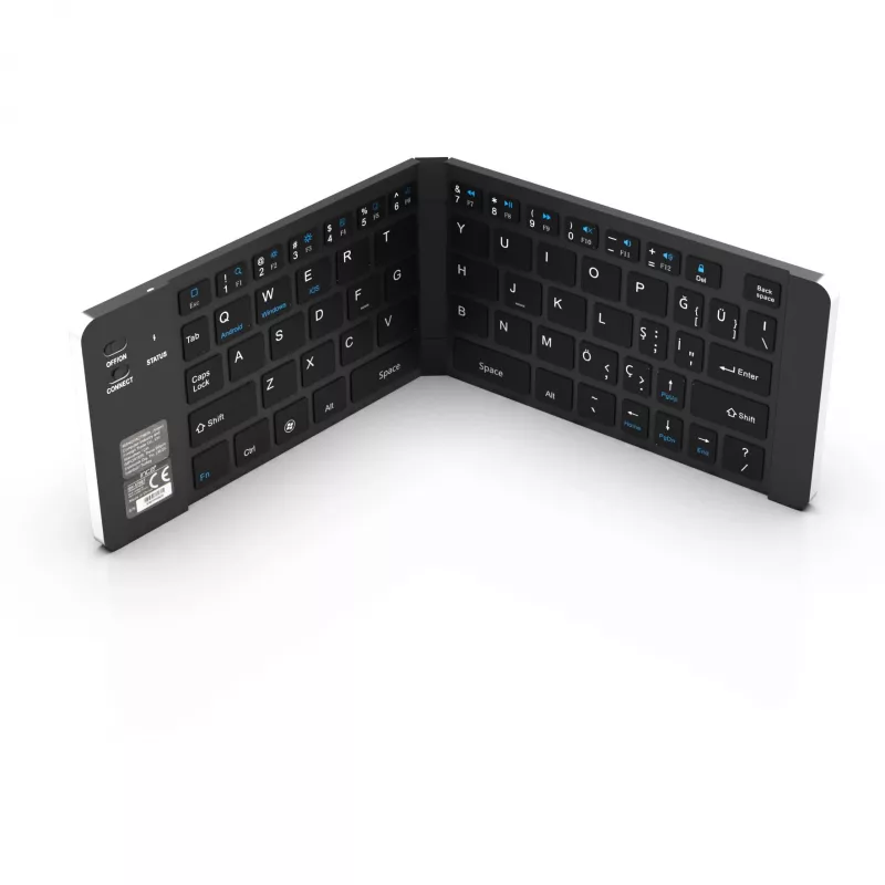 Belaidė klaviatūra Inca IBK-579BT Bluetooth 66 klavišų metalo sidabro spalvos