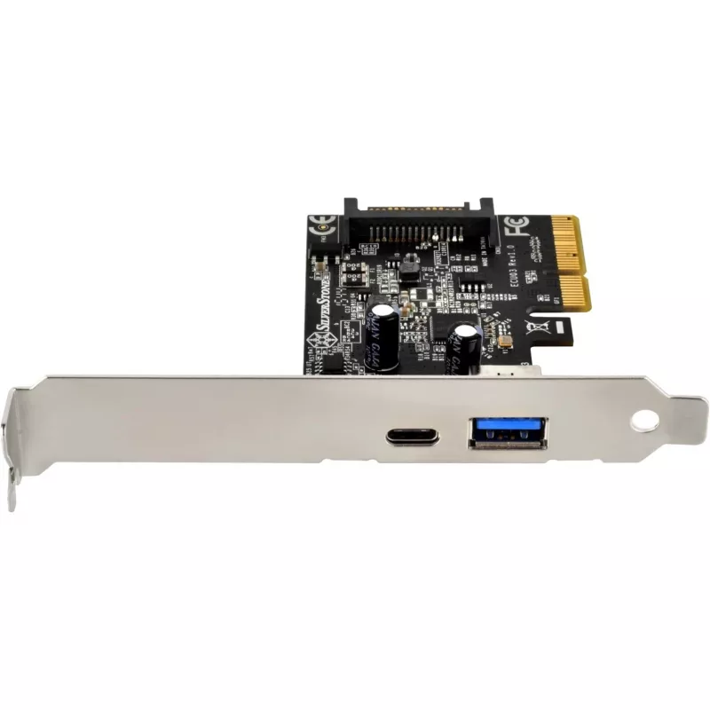 SilverStone ECU03 – USB adapter – PCIe 2.0 x2 Low Profile – USB-C 3.1 x 1 + USB-C x 1 (SST-ECU03)