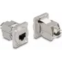 Tinklo modulis DeLOCK D-Type RJ45 Cat.6A moteriškas į LSA moterišką Nerūdijantis plienas