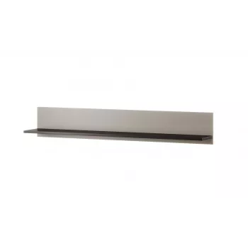 Plaukiojančių lentynų rinkinys Cama Meble SOHO 125×20×20 cm, medžio drožlių plokštė, kašmyras/juoda, 2 vnt