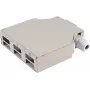 Skaidulinės optikos skirstomoji dėžutė ShiverPeaks 07-65010 metalinė, 6 prievadai, DIN bėgelis, pilka