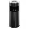 Šiukšliadėžė Durable 3332 Round Metal Black, 17 l su pelenine ir gesintuvu