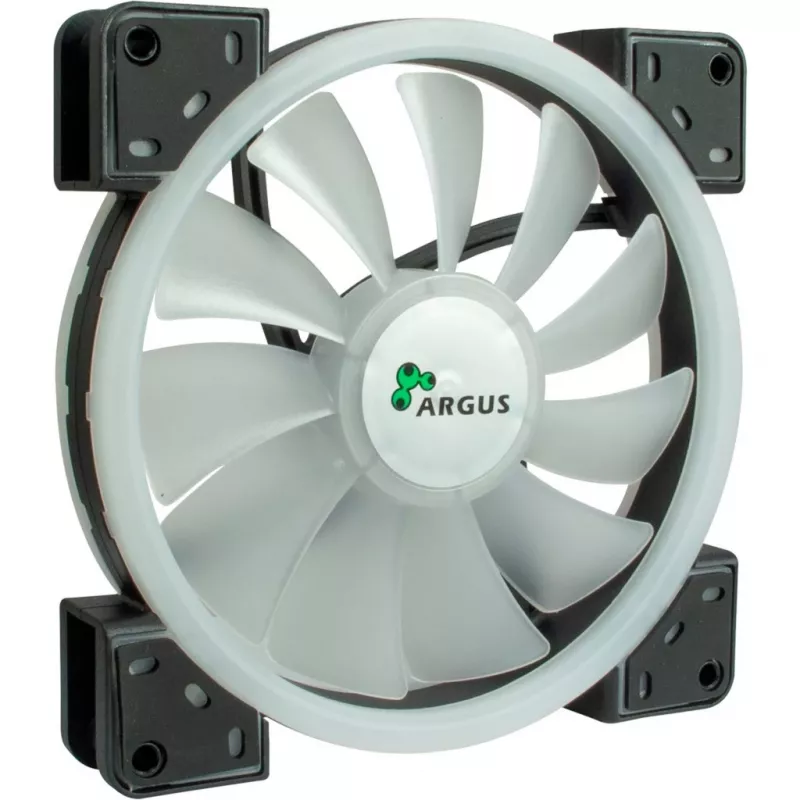 Inter-Tech 88885539 Argus RS-141 RGB korpuso ventiliatorius, 140x140x25 mm, 1200 aps./min., juodas