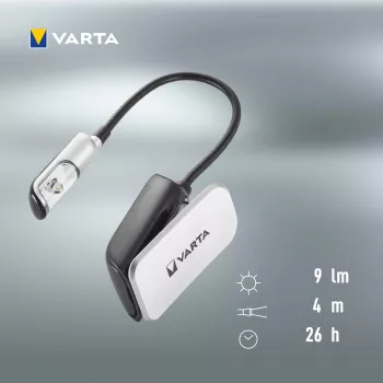 Varta 16618 - Segtuvinis žibintuvėlis - Juoda - Sidabrinė - Plastikas - LED - 1 lempa - 9 lm