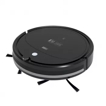 Robotinis dulkių siurblys TEESA Smart VAC 2 – juodas, apvalus, 1000 Pa, Wi-Fi