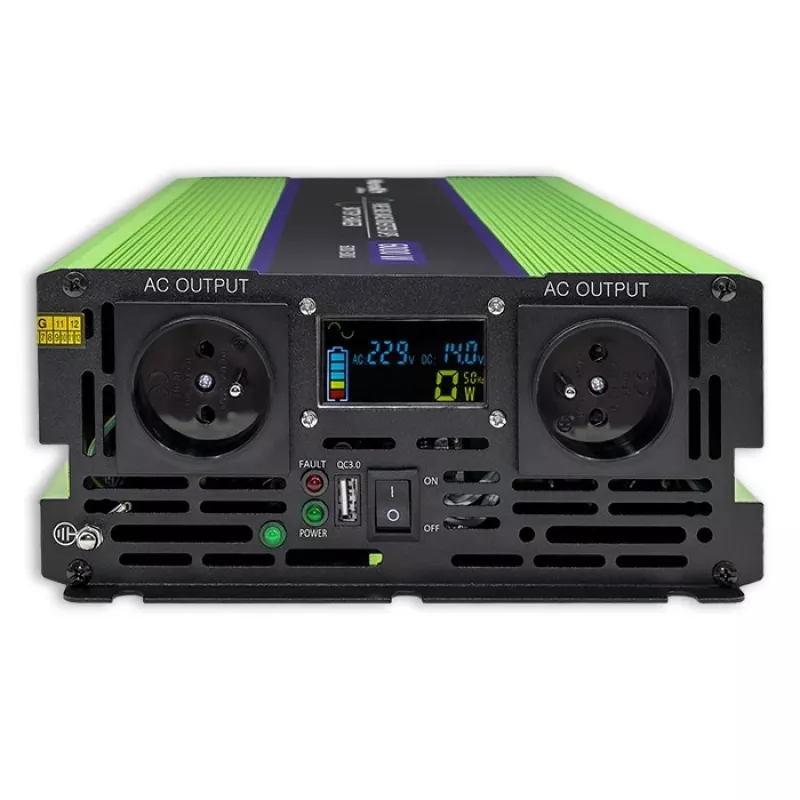 Automobilinis keitiklis Qoltec Monolith 6000 W Žalias 12 V