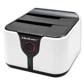 Qoltec 50309 dokų stotis HDD SSD 2.5 3.5 | SATA III | USB 3.0 | Super sparta 5 Gb/s | su klonavimo funkcija