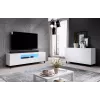 Cama Komoda 2D REJA baltas blizgus/baltas blizgus