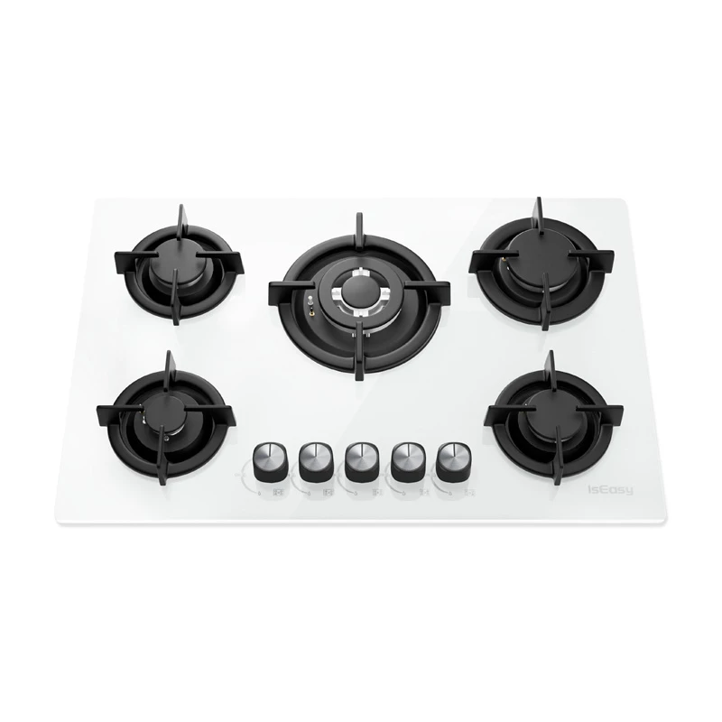 ISEASY MGBG-775 dujinė kaitlentė su 5 degikliais (balta)