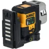 Belaidis kelių linijų lazerinis nivelyras DeWalt DCLE14301GB 3×180° kryžminės linijos, 18V, žalios linijos, integruota Powerstack Li‑Ion baterija