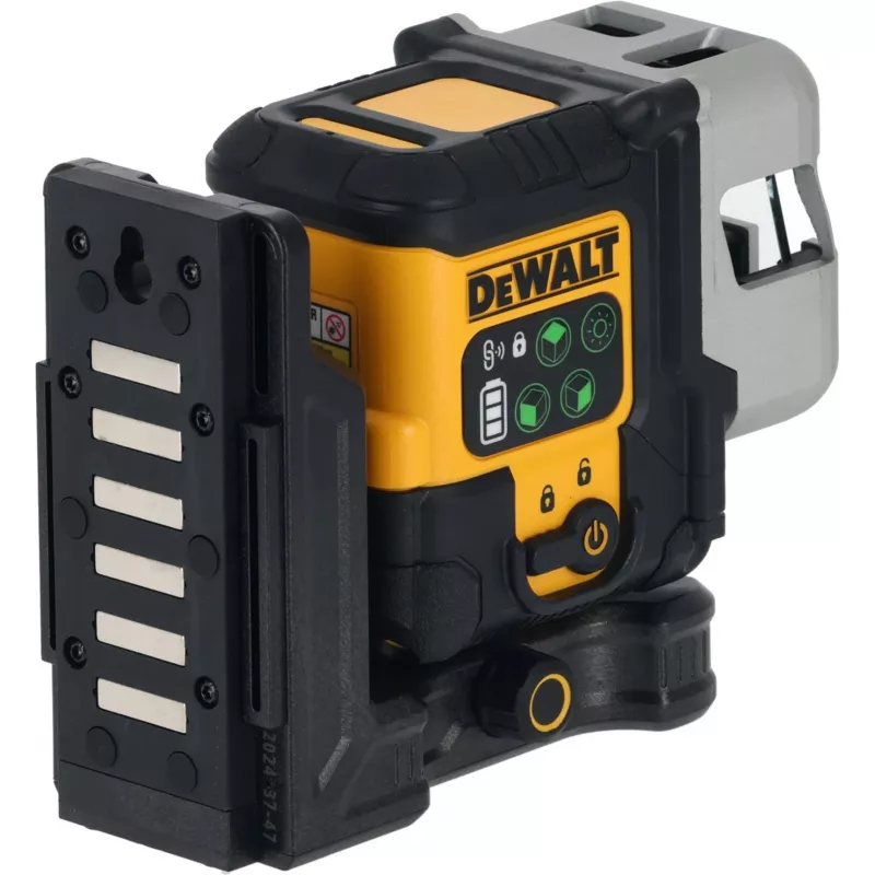 Belaidis kelių linijų lazerinis nivelyras DeWalt DCLE14301GB 3×180° kryžminės linijos, 18V, žalios linijos, integruota Powerstack Li‑Ion baterija
