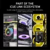 Corsair iCUE LINK RX120 MAX ARGB 120mm korpuso ventiliatoriai 3 vnt. komplektas juodi