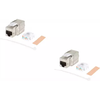 Keystone lizdas ShiverPeaks Cat 8.1 Metal BS08-45003-2, ekranuotas RJ45 intarpas greitajam Ethernet