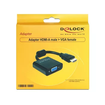 DeLOCK 65512 vaizdo kabelio adapteris VGA į HDMI