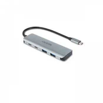 USB-C šakotuvas DICOTA D32061 10000 Mbit/s sidabrinis
