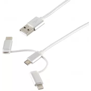 USB laidas ShiverPeaks BS14-50067 1 m USB A – Micro-USB B baltas