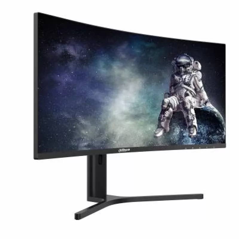 Monitorius DAHUA LM34-E330CA 34 colių (86,4 cm) itin platus Quad HD 3440×1440 VA LCD 21:9 lenktas, 1 ms, VESA, reguliuojamas aukštis, juodas