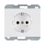 Kištukinis lizdas F tipas berker 47157009, 16 A, 250 V, baltas, termoplastikas